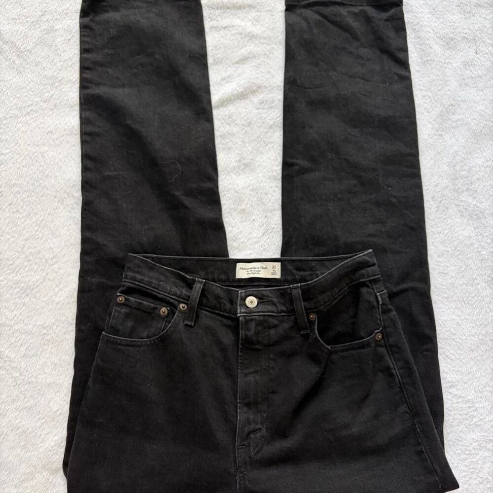 Abercrombie & Fitch 90s Straight Ultra High Rise black Jeans Women's 4R Elevated